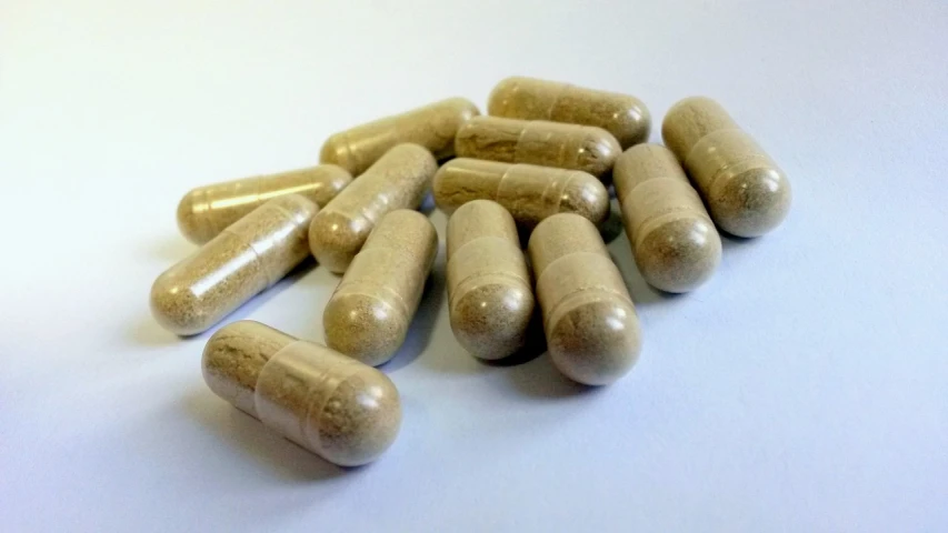 a bunch of pills sitting on top of a table, by Artur Tarnowski, flickr, renaissance, ivory, tan, slightly realistic, herbs