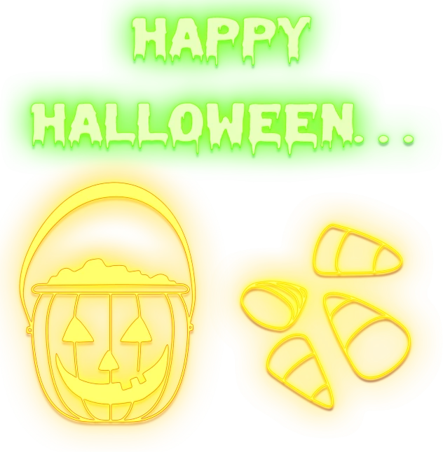 a couple of cookie cutters sitting next to each other, a digital rendering, plasticien, halloween theme, !!! very coherent!!! vector art, carved soap, neon fluorescent