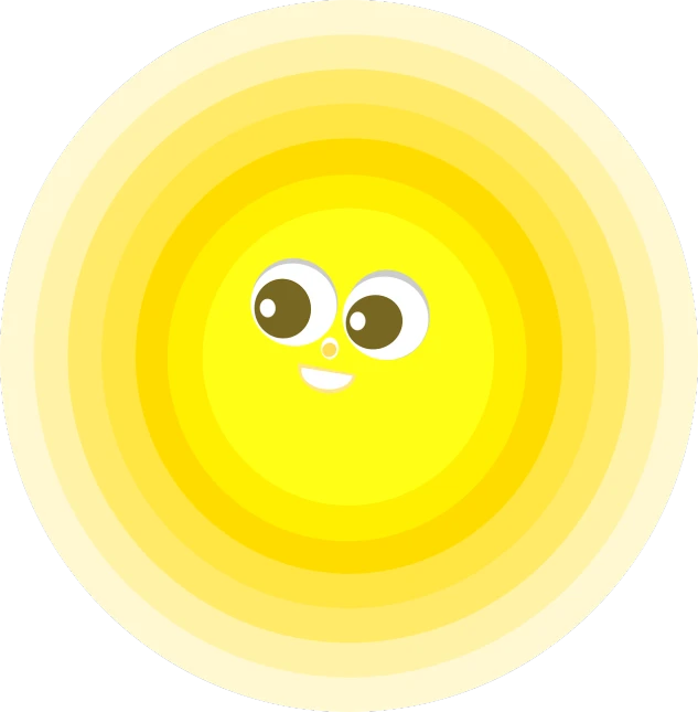 a yellow plate with a smiley face on it, an illustration of, inspired by Takashi Murakami, pixabay, black hole sun, !!! very coherent!!! vector art, beautiful light big eyes, optimus sun orientation