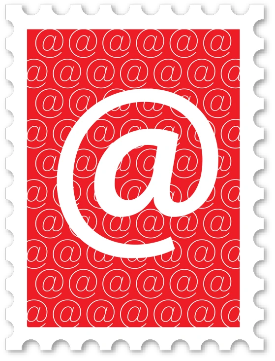 a stamp with an email symbol on it, a stock photo, by Matt Stewart, mail art, in red background, pinterest wallpaper, aaaaaaaaaaaaaaaaaaaaaa, mooc