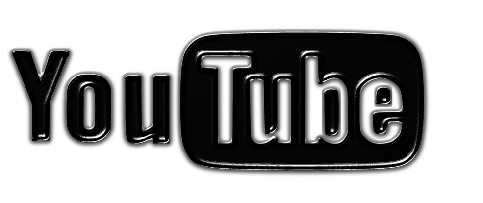 the youtube logo on a black background, a digital rendering, inspired by Werner Tübke, lineart behance hd, black fluid simulation, metal font, rubberhose style