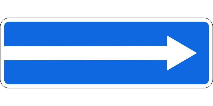 a blue and white street sign with an arrow pointing right, a screenshot, inspired by Dariusz Zawadzki, reddit, de stijl, black border: 0.75, argentina flag behind, white outline border, lesbian