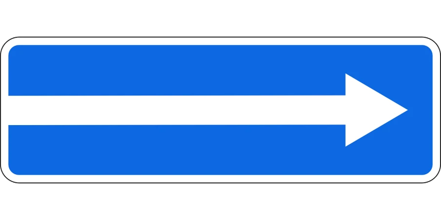 a blue and white street sign with an arrow pointing right, a screenshot, inspired by Dariusz Zawadzki, reddit, de stijl, black border: 0.75, argentina flag behind, white outline border, lesbian