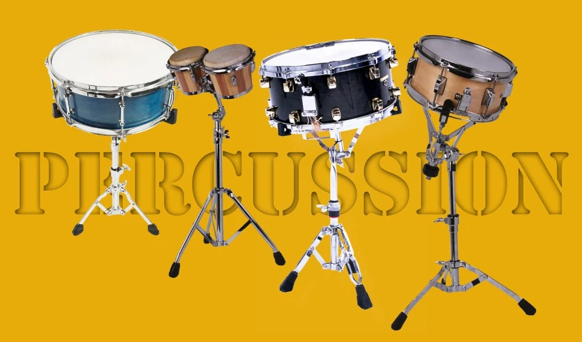 a group of drums sitting on top of a tripod, by Arthur Sarkissian, featured on shutterstock, purism, commercial banner, airbrush render, front side views full, tamborine