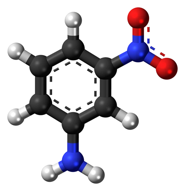 a close up of a model of a molecule, a raytraced image, polycount, colors red white blue and black, in style of monkeybone, family photo, against a deep black background