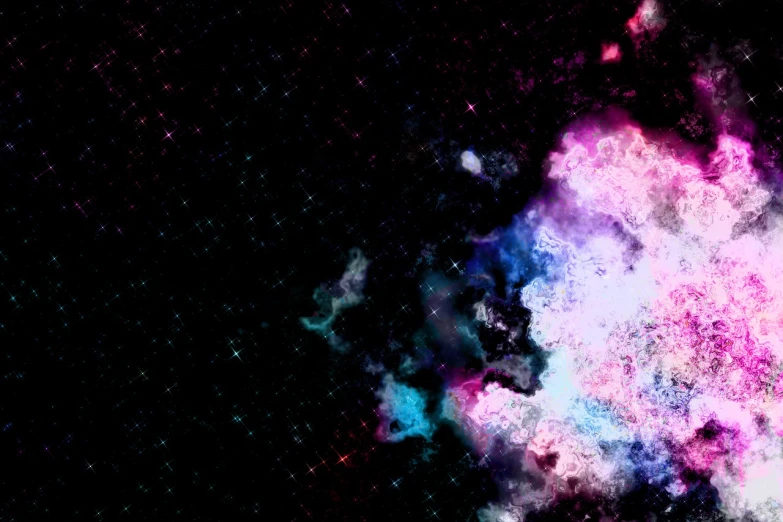 a colorful explosion of smoke on a black background, inspired by Cosmo Alexander, space art, star(sky) starry_sky, starfield background, stars and paisley filled sky, wallpaper background