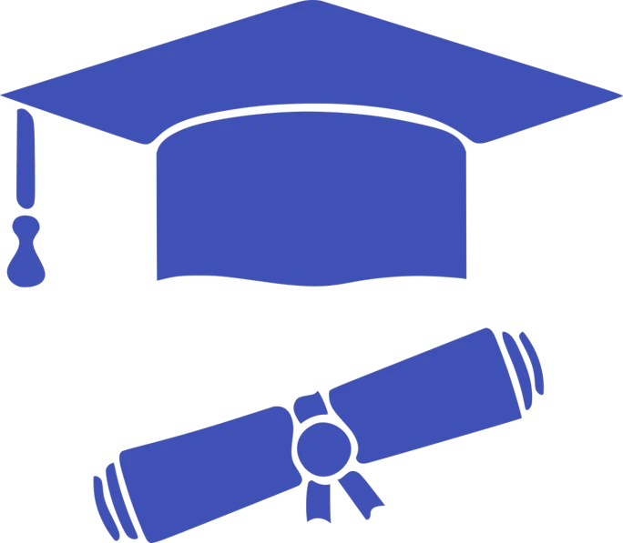 a graduation cap and diploma scroll, pixabay, academic art, blue-black, kid, -640, low resolution