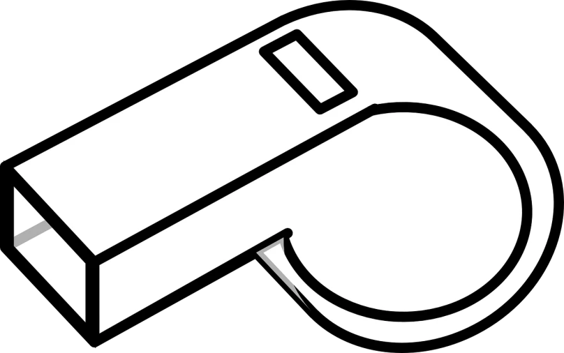 a white whistle on a black background, lineart, pixabay, hoses:10, [ digital art, game and watch, respiratory flap