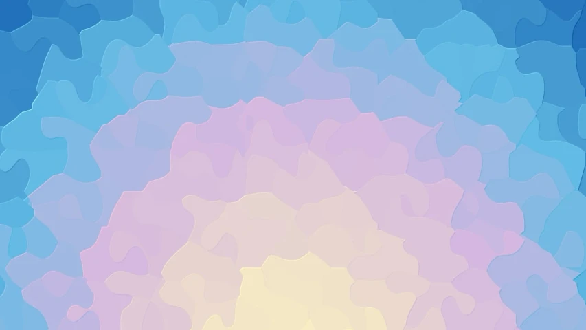 a close up of a flower with a blue sky in the background, a digital painting, inspired by Henri-Edmond Cross, generative art, vector background, pastel colored sunrise, voronoi pattern, cave background