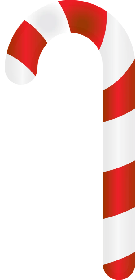 a red and silver candy cane on a white background, by Andrzej Wróblewski, op art, traffic light, cone shaped, metal dragon tail, black and red scheme