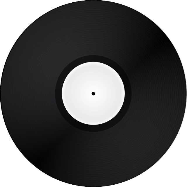 a black vinyl record on a white background, pixabay, hd vector art, highres, computer - generated, full body close-up shot