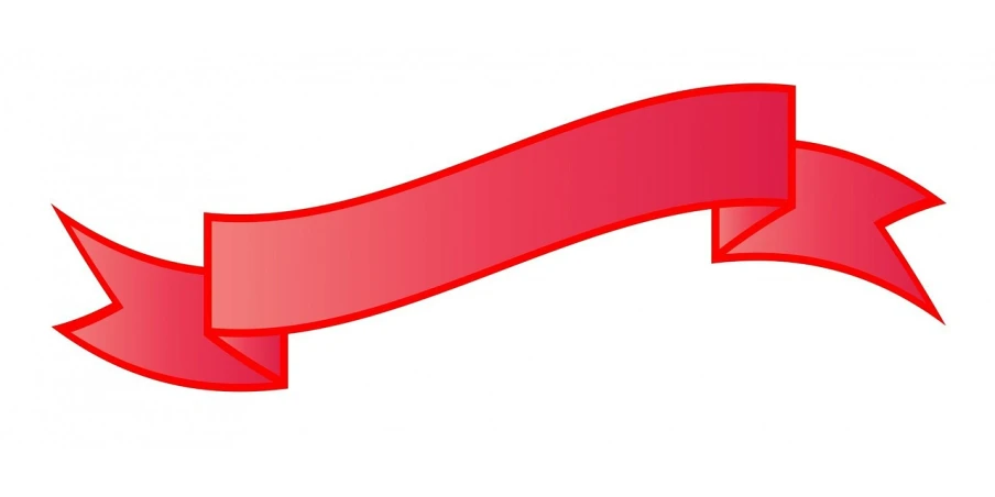 a red ribbon on a white background, a picture, sōsaku hanga, digital banner, curved body, drawn in microsoft paint, red banners