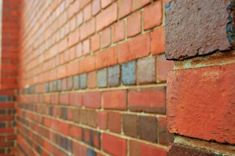 a fire hydrant in front of a brick wall, by Richard Carline, shutterstock, very sparse detail, point perspective, wall structure, multi - coloured