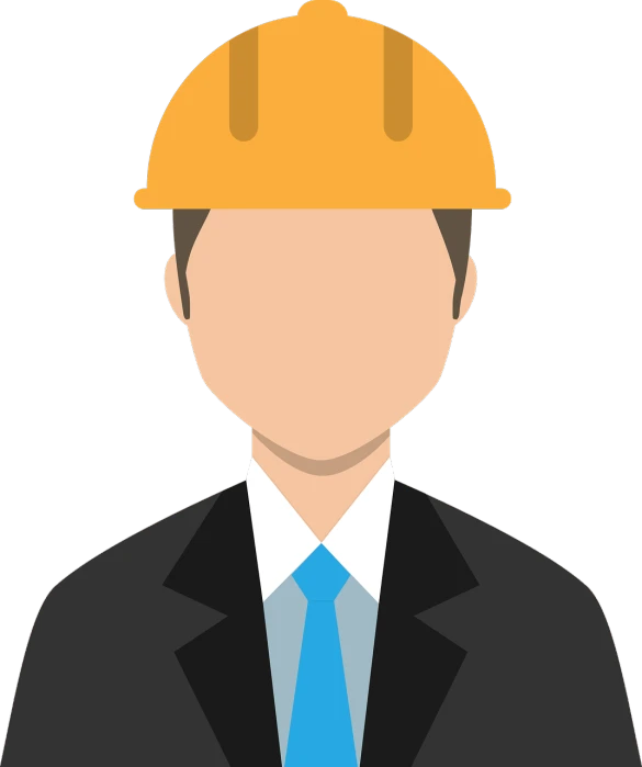 a man in a suit and tie wearing a hard hat, a cartoon, pixabay, constructivism, upper body avatar, professional detailed photo, 2 people, group photo