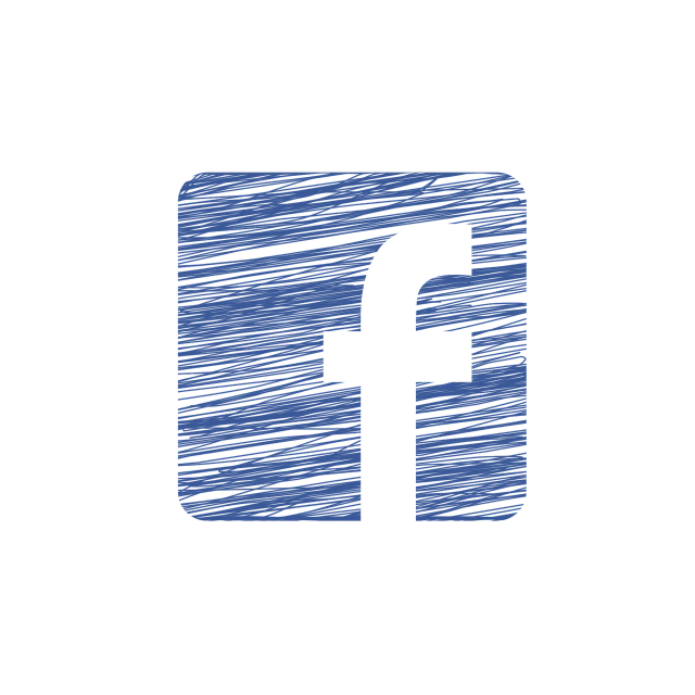 a blue facebook logo on a black background, a picture, shutterstock, digital art, woodcut style, post grunge, s clean lines, ad image