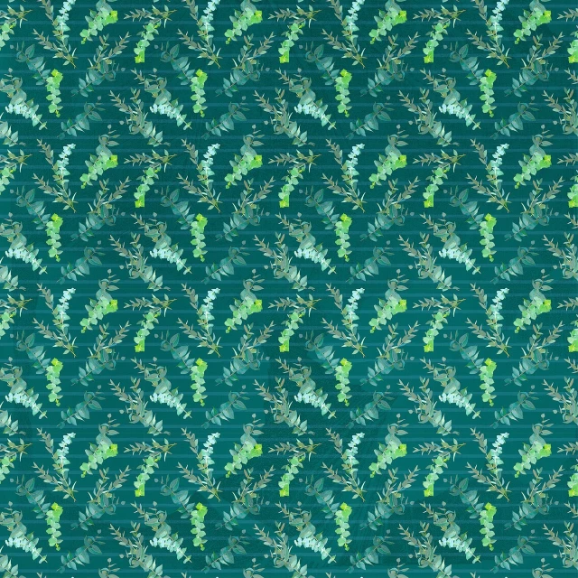 a pattern of leaves and flowers on a green background, tumblr, winter blue drapery, high quality screenshot, computer wallpaper, wreath of ferns