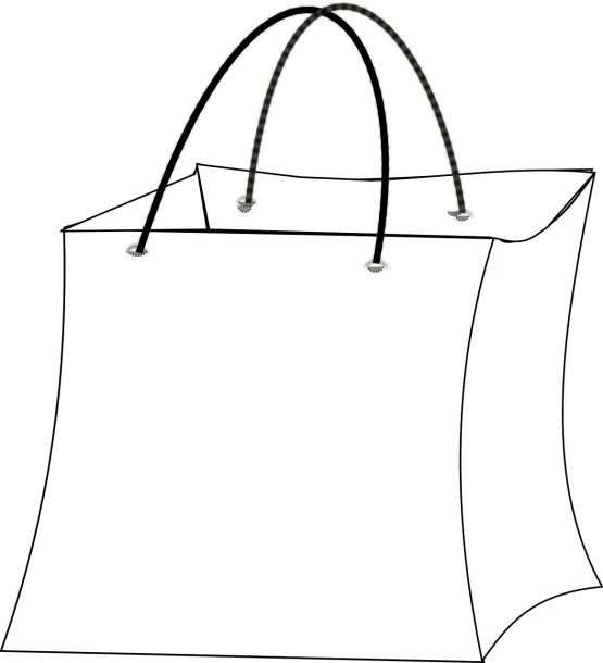 a white shopping bag on a black background, lineart, trending on pixabay, sōsaku hanga, lantern, large vertical blank spaces, isolated on white background, curve