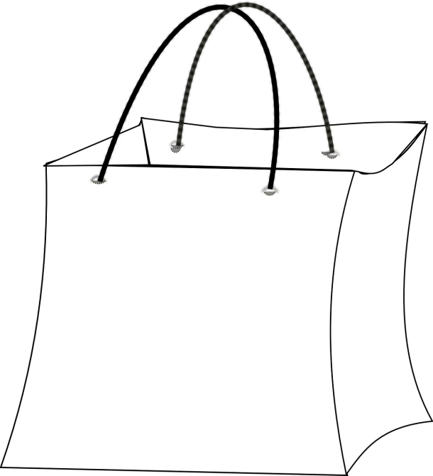 a white shopping bag on a black background, lineart, trending on pixabay, sōsaku hanga, lantern, large vertical blank spaces, isolated on white background, curve