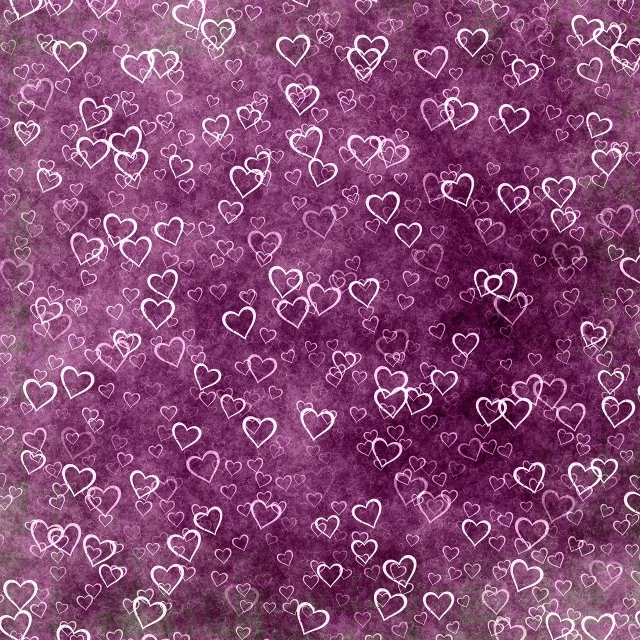 a bunch of hearts on a purple background, a picture, inspired by Luigi Kasimir, textured parchment background, textured photoshop brushes, scrapbook, dark backgroud