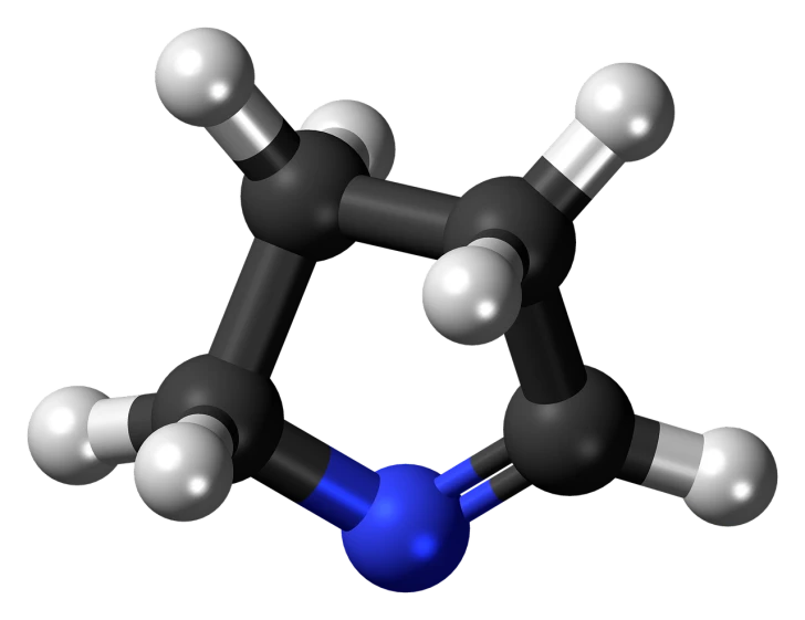 a close up of a model of a molecule, a raytraced image, by Tom Carapic, pixabay, blue and black color scheme)), detailed chemical diagram, in style of monkeybone, 2000s photo