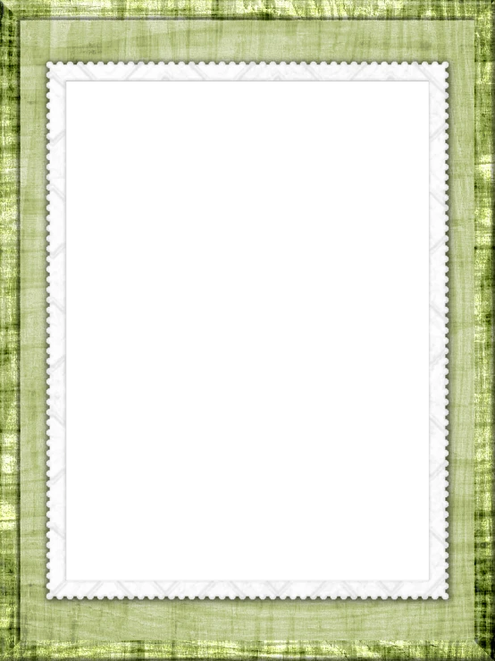 a green picture frame with a black background, a digital rendering, inspired by Masamitsu Ōta, flickr, hdr fabric textures, postage, trimmed with a white stripe, webcam screenshot