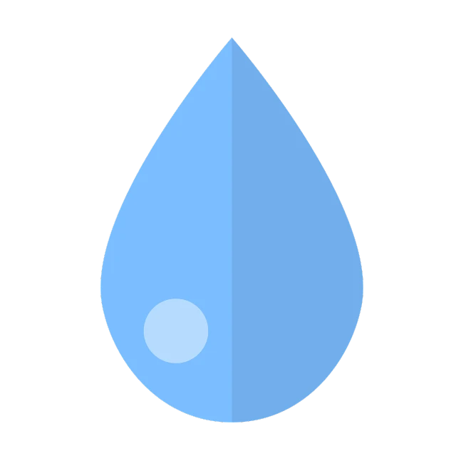 a blue water drop on a black background, vector art, shutterstock, minimalism, rain sensor, flat icon, krita, untextured