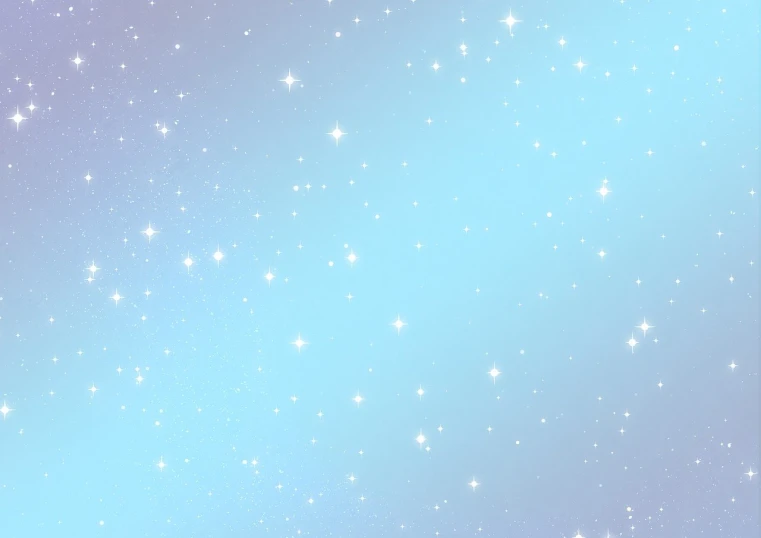 a sky filled with lots of white stars, digital art, light and space, light blue pastel background, shiny glitter crystals, the universe on the background, cosmos in the background