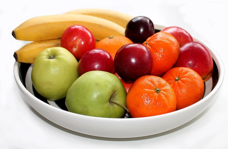 a white bowl filled with different types of fruit, by Dietmar Damerau, pexels, bauhaus, full of colour 8-w 1024, photo high definition, cutout, realistic footage