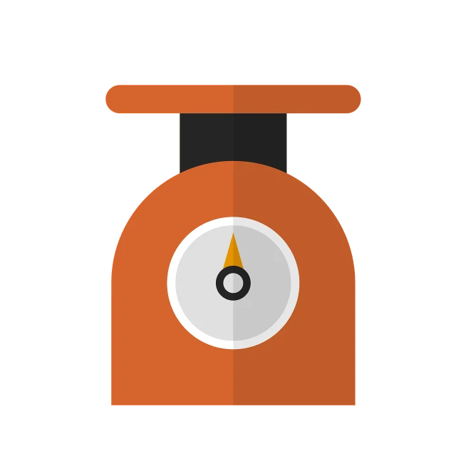 a close up of a weight scale on a black background, vector art, orange color scheme, avatar image, tiny waist, compass