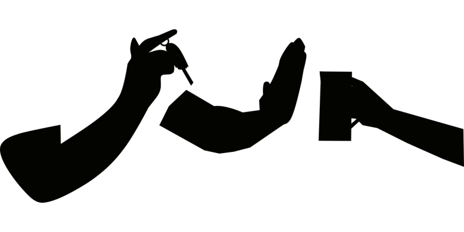 a silhouette of two ducks on a black background, inspired by Zoran Mušič, hurufiyya, arms extended, banner, ( ( dithered ) ), entire person visible