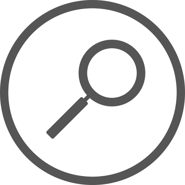 a magnifying glass in a circle, pixabay, grey and dark theme, no man's sky righteous auditor, diffuse outline, profile picture 1024px