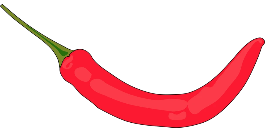 a red chili pepper on a black background, an illustration of, by Lena Alexander, rasquache, background image, long chin, clip art, cute:2