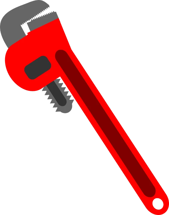 a red wrenet on a black background, a screenshot, wrench, drawn in microsoft paint, plumbing jungle, ((oversaturated))