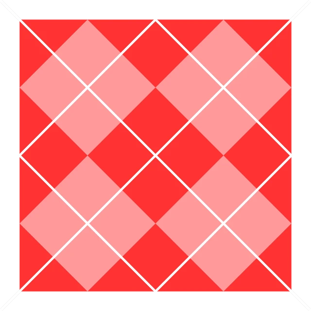 a red and white checkered pattern on a black background, inspired by Steve Argyle, squared border, fully colored, symbol, red uniform