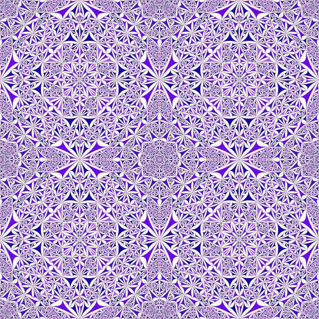 a purple and white pattern on a white background, a mosaic, by Daniel Chodowiecki, arabesque, extremely hyper detailed, mathematical, symmetric!