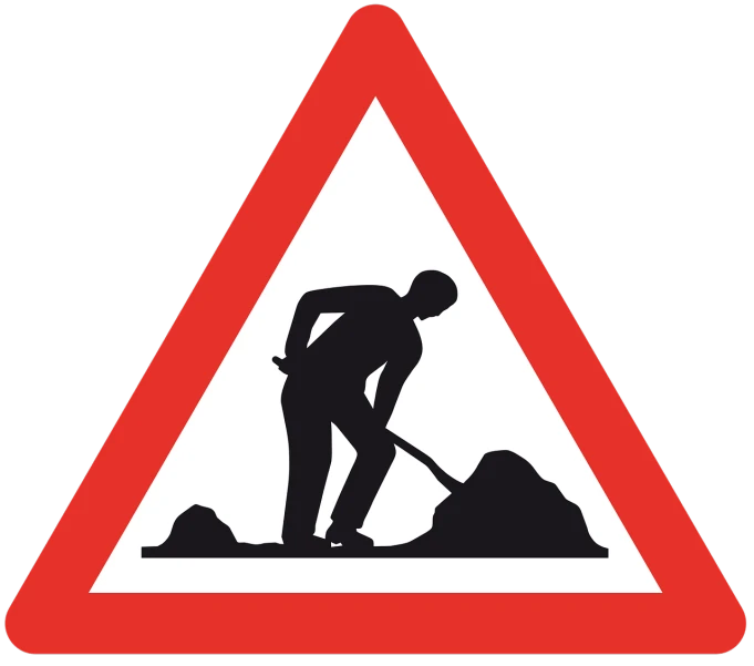 a man digging a pile of dirt with a shovel, by Odhise Paskali, pixabay, constructivism, traffic signs, logo without text, 513330673, istock