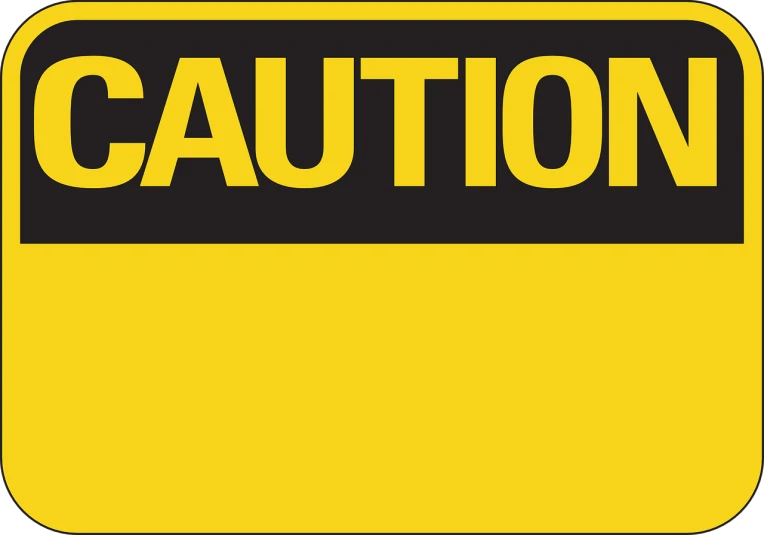 a yellow and black caution sign on a black background, by David Burton-Richardson, no gradients, product label, -h 1024, waist high