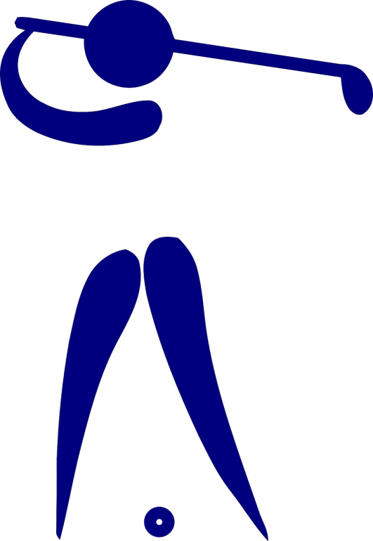 a man swinging a golf club at a ball, inspired by Yves Klein, paint tool sai!! blue, legs intertwined, low quality grainy, by :5 sexy: 7