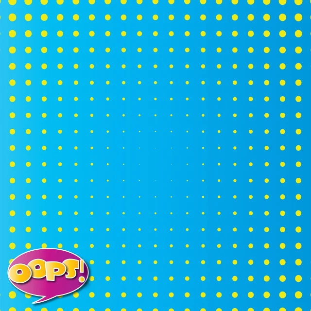 a close up of a blue background with yellow dots, a comic book panel, op art, high quality product image”, oppai, album cover, soda