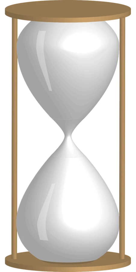 an hourglass with sand coming out of it, a digital rendering, inspired by Slava Raškaj, hurufiyya, dressed a long white, b&w!, eventually, imvu