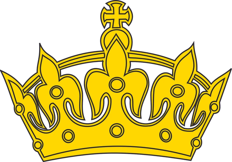 a crown with a cross on top of it, inspired by karlkka, black. yellow, great britain, celebrity, \'obey\'