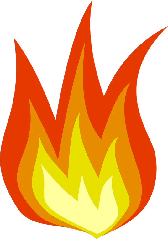a fire with flames coming out of it, inspired by Rodney Joseph Burn, cartoonish and simplistic, avatar image, fry, hot hot hot