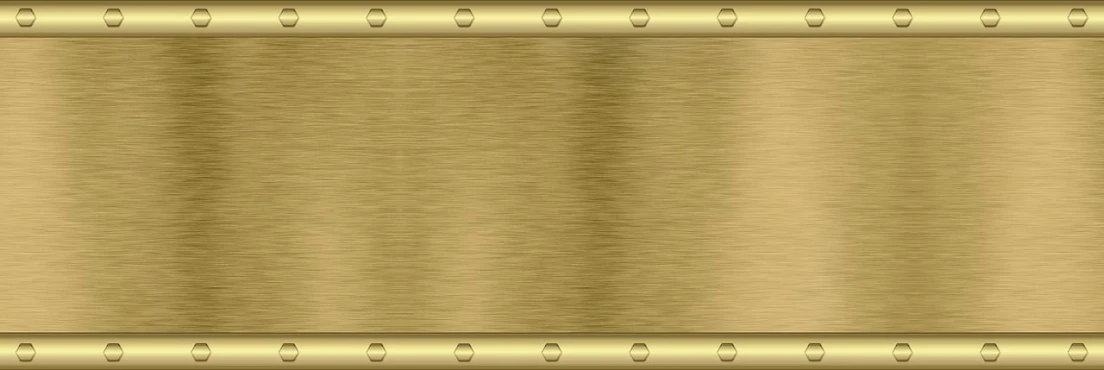 a gold metal plate with rivets and rivets, a digital rendering, office, unfinished, frame, gold belt