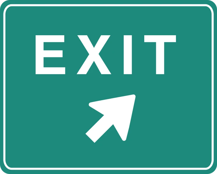 a green exit sign with a curvy arrow, a stock photo, pixabay, excessivism, card, reuniting, myanmar, header text”