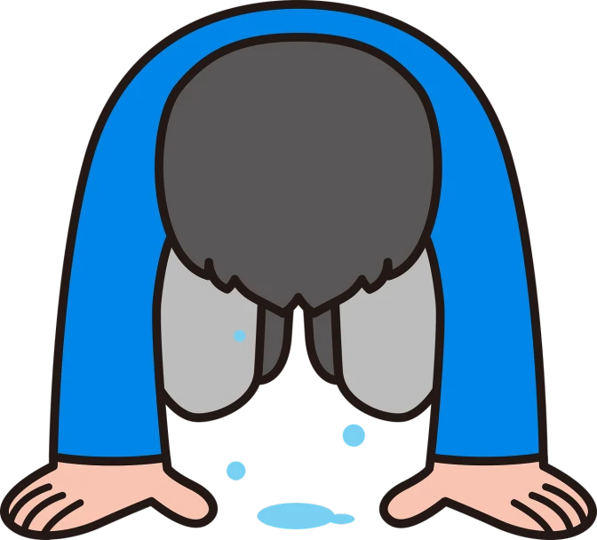 a person with their head in a puddle of water, a cartoon, mingei, on a flat color black background, narrow tired blue grey eyes, clipart, front facing!!