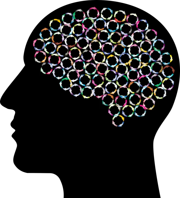 a bunch of rings in the shape of a brain, inspired by Bruce Munro, flickr, generative art, amoled wallpaper, cmyk, 2 0 1 1, confetti