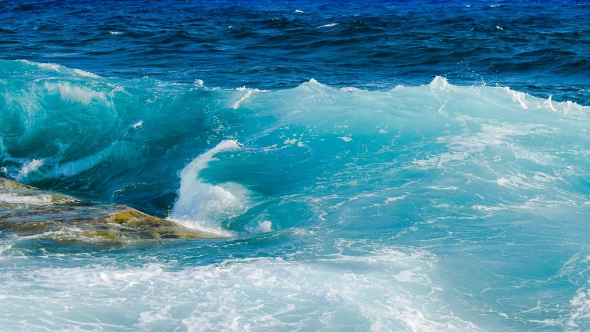 a man riding a wave on top of a surfboard, inspired by Winslow Homer, pexels, fine art, puddles of turquoise water, the blue whale crystal texture, ( ( ( kauai ) ) ), shot on nikon z9
