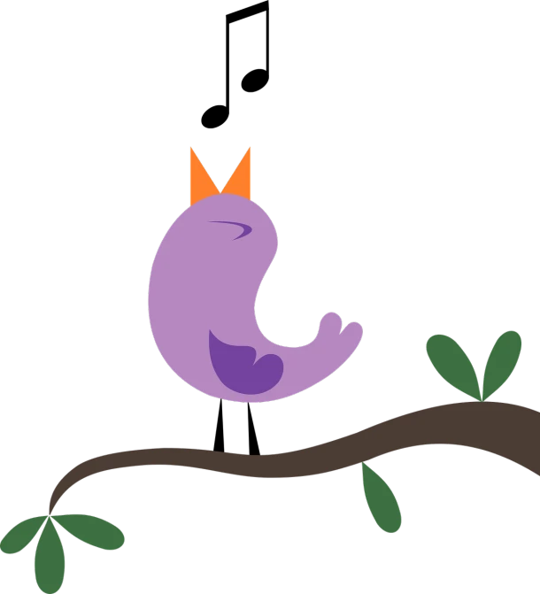 a purple bird sitting on top of a tree branch, inspired by Charles Bird King, deviantart contest winner, conceptual art, happy wise. he has bouncy belly, on a black background, floating crown, asleep