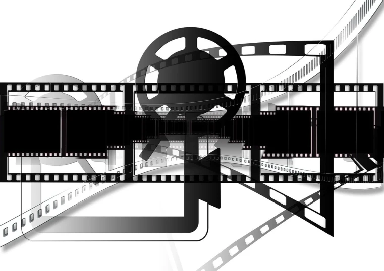 a black and white photo of a film reel, a picture, pixabay, video art, movie poster with no text, tv still frame, an illustration, ( ( film noirs ) )