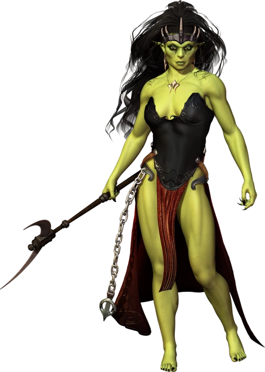 a close up of a person wearing a costume, inspired by Shog Janit, zbrush central contest winner, green orc female, dark sorceress fullbody pose, nosferatu princess, bodybuilder superhero bikini